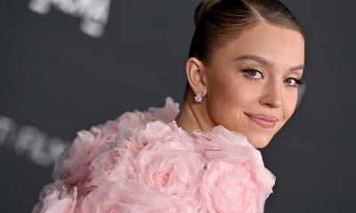 Sydney Sweeney w różowej mini Magdy Butrym 