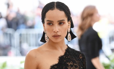 Zoë Kravitz w płaszczu Saint Laurent