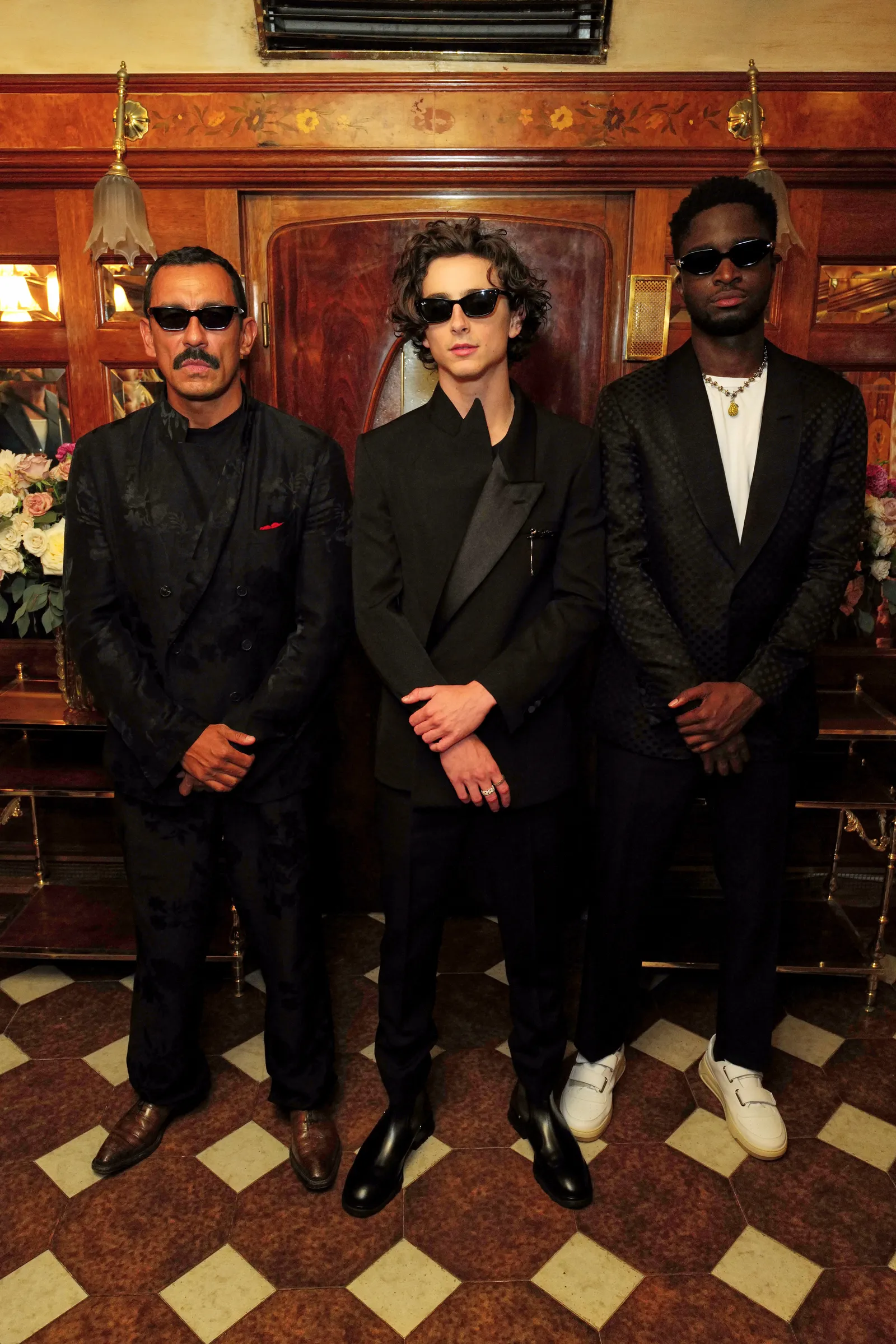 Haider Ackermann, Timothée Chalamet i Stéphane Bak