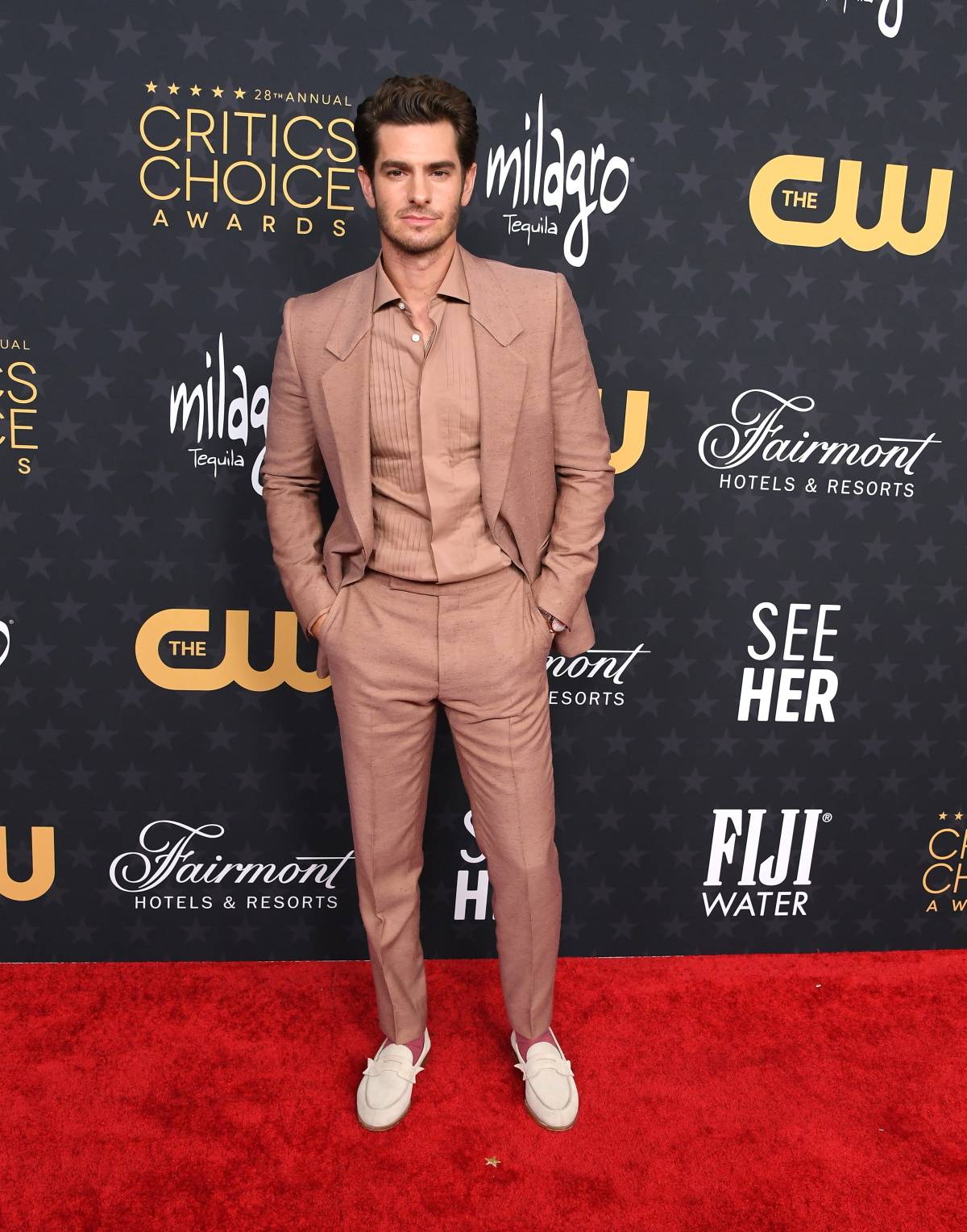 Andrew Garfield w garniturze Zegna