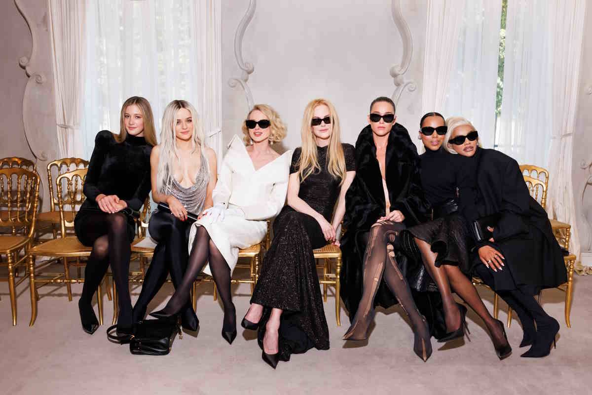 Gwiazdy na pokazie Balenciagi haute couture jesień-zima 2024-25.
