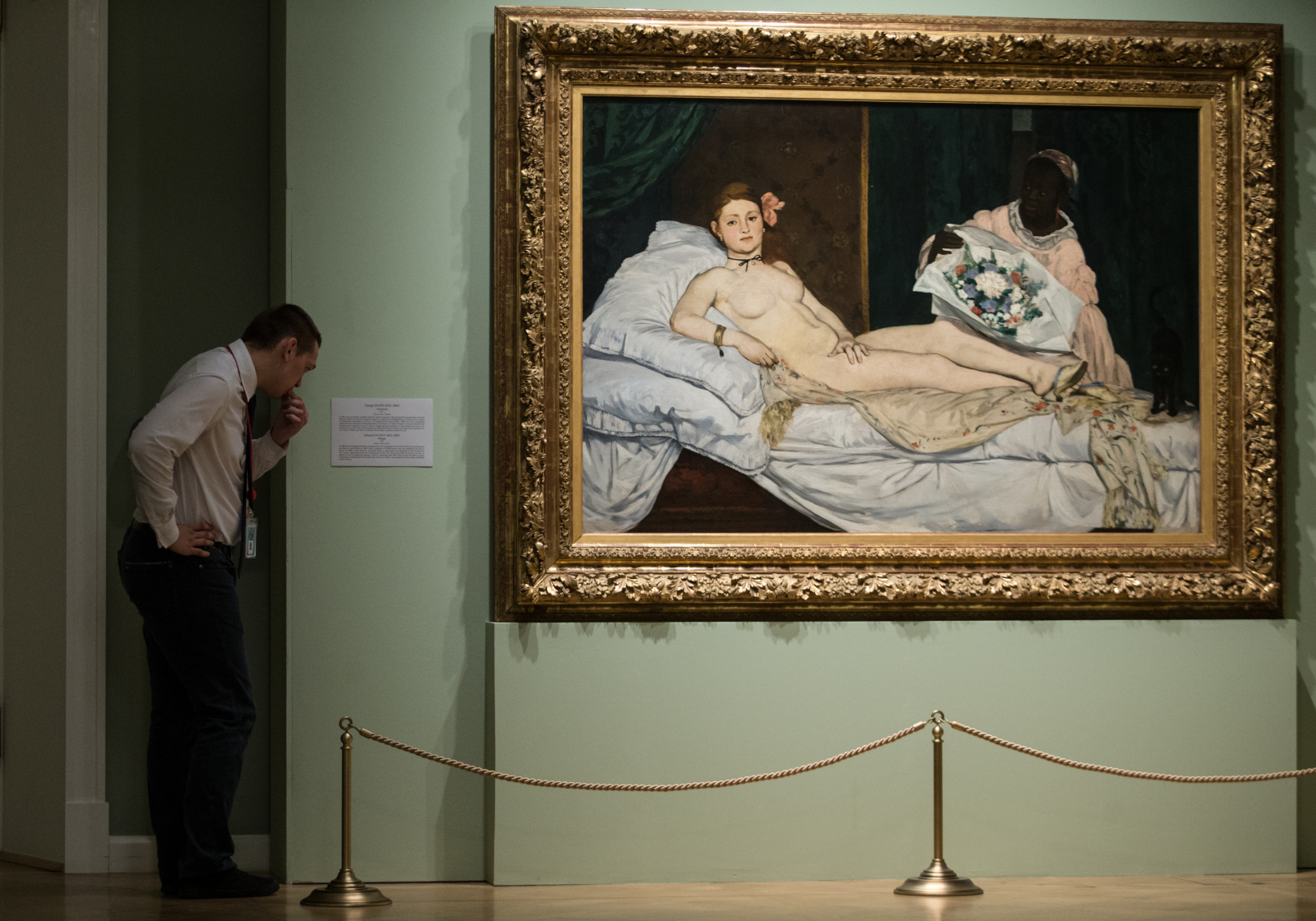 Obraz „Olimpia” Édouarda Maneta w Musée d’Orsay w Paryżu (Fot. NurPhoto / Getty Images)
