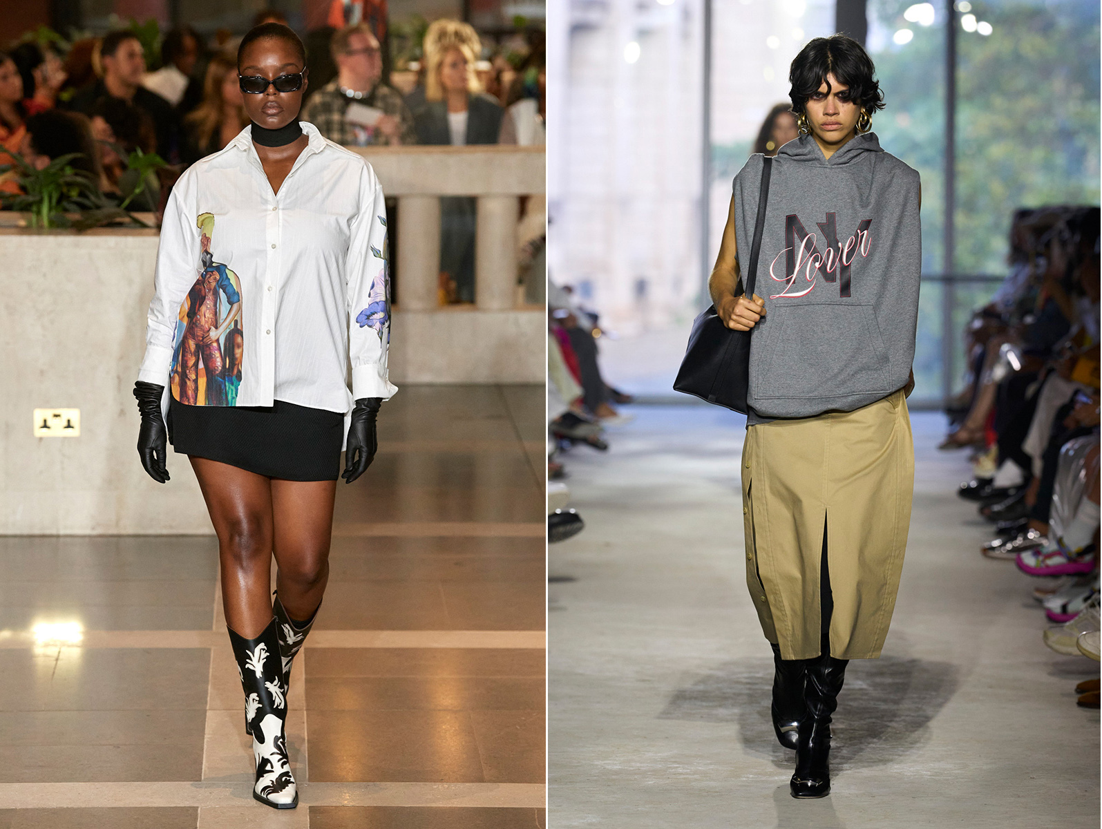 Od lewej: Ahluwalia, Phillip Lim wiosna-lato 2024 (Fot. Spotlight. Launchmetrics / Agencja FREE)