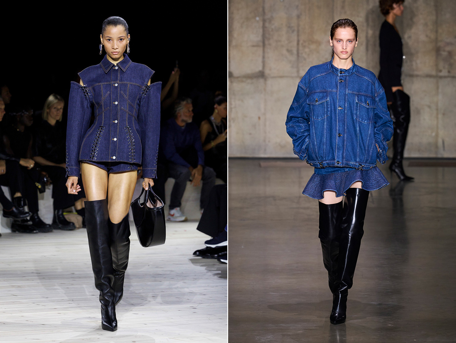 Od lewej: Alexander McQueen, David Koma wiosna-lato 2024 (Fot. Spotlight. Launchmetrics / Agencja FREE)