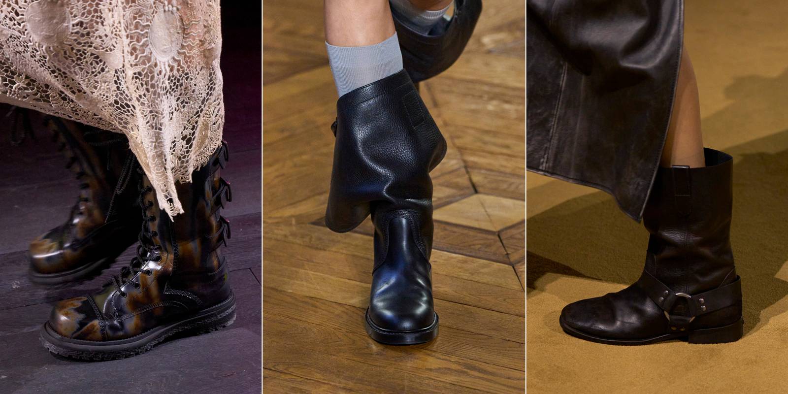 Od lewej: Christian Dior, Victoria Beckham, Coach wiosna-lato 2024 (Fot. Spotlight. Launchmetrics / Agencja FREE)