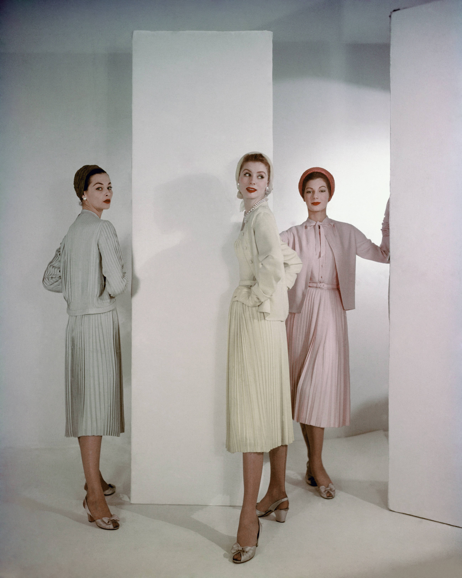 Vogue 1952, trzy modelki w kreacjach Diora (Fot. Horst P. Horst/Condé Nast/Getty Images)