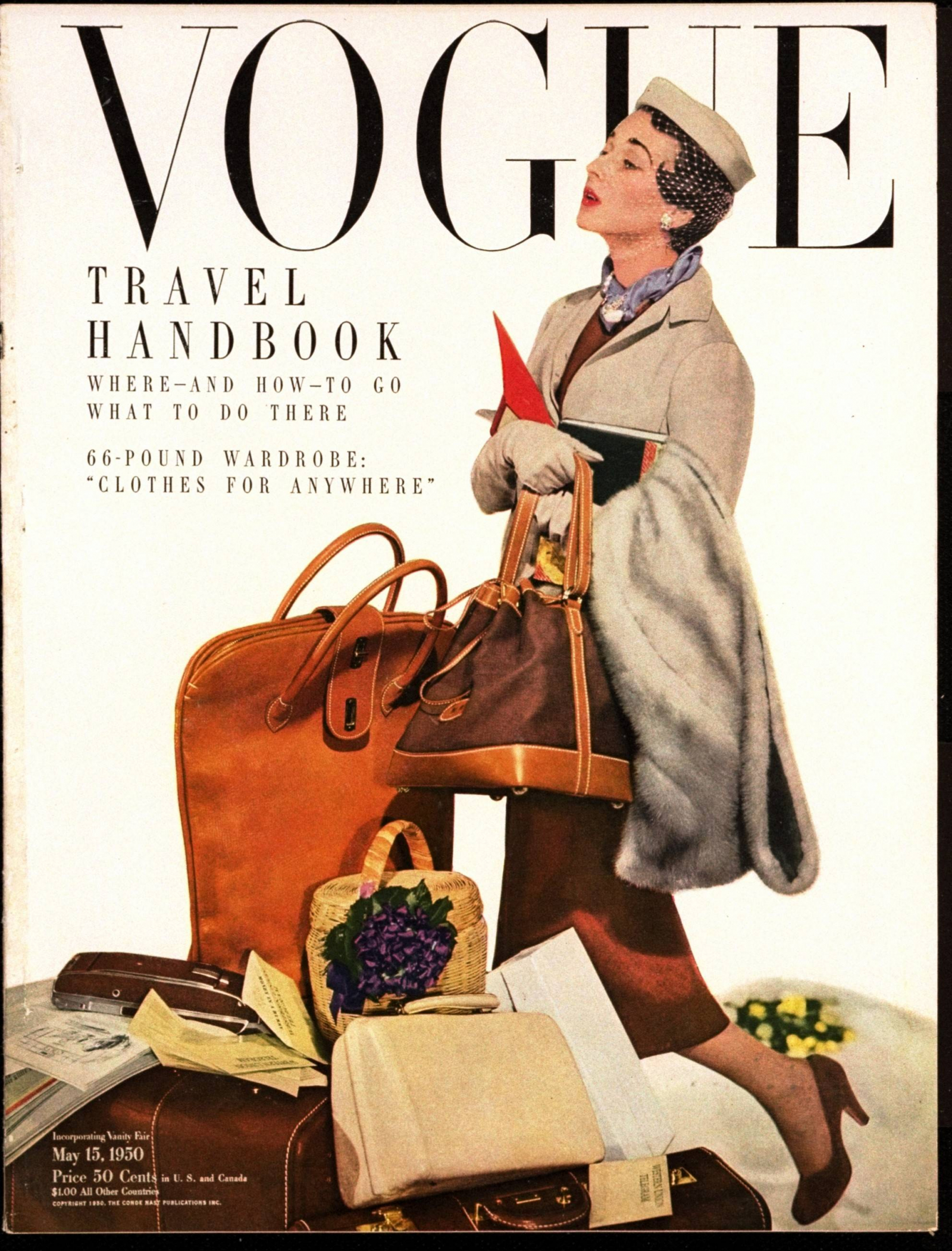 Okładka magazynu Vogue Magazine Cover z 1950 roku (edycja amerykańska (Fot. Horst P. Horst/Conde Nast/ Getty Images)