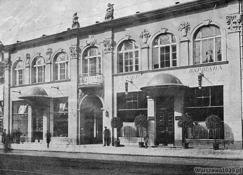 Restauracja Varsovie, pod którą ofiary wsiadły do taksówki, fot. Warszawa 1939