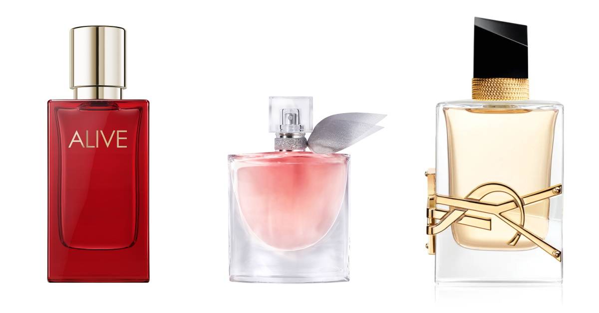 Zapachy Lancôme La Vie Est Belle, Yves Saint Laurent Libre i Hugo Boss Alive dostępne są w promocyjnych cenach w perfumeriach Douglas.