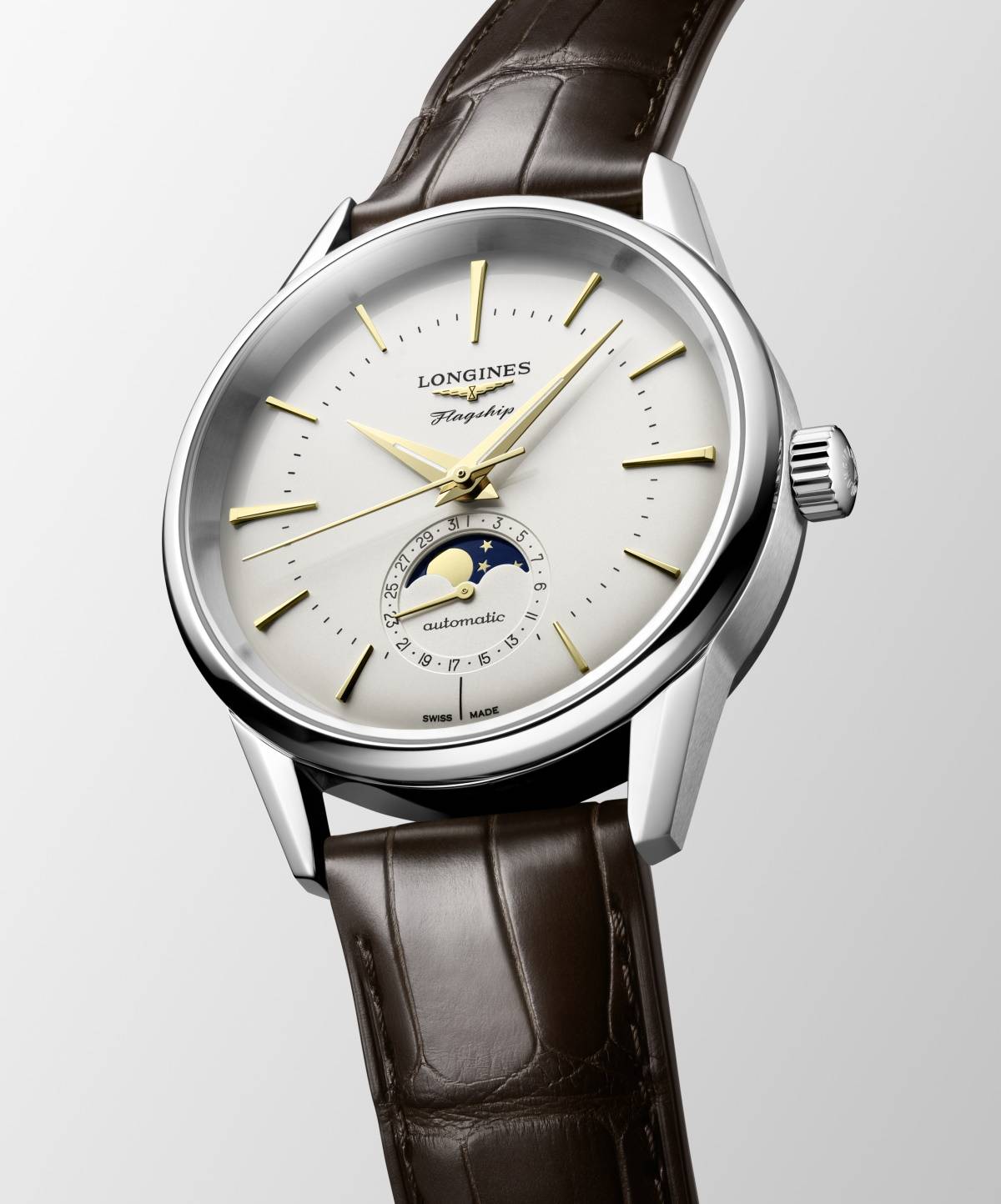 Nowe modele zegarków linii Flagship Heritage Longines. Longines rozszerzyło linię Flagship Heritage o nowe modele zegarków. W kolekcji znalazły się stylowe projekty wyposażone w komplikację faz księżyca.