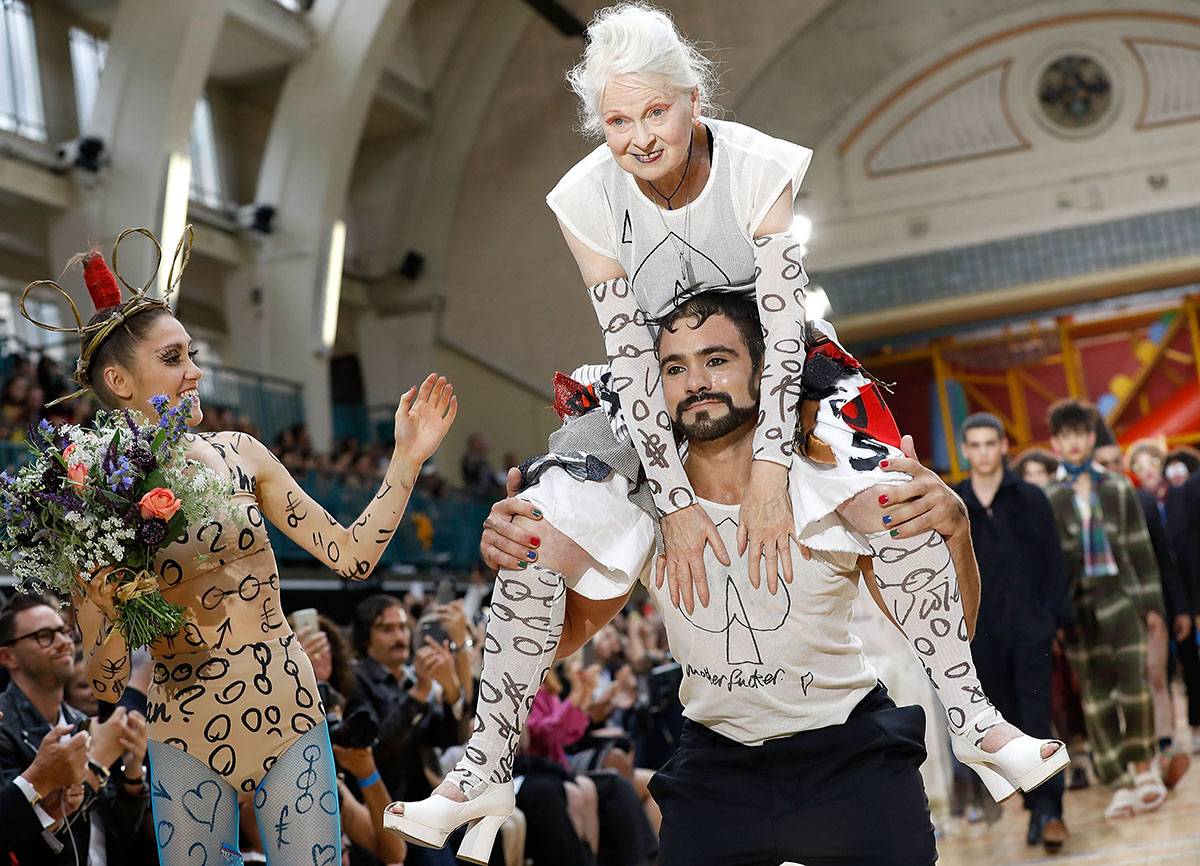 Vivienne Westwood na pokazie kolekcji w 2017 roku (Fot. Getty Images)