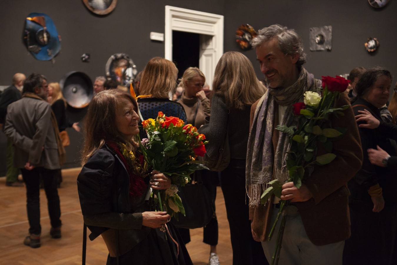 Hanna Rechowicz i Jan Samga na wernisażu wystawy (Fot. Marta Wódz )