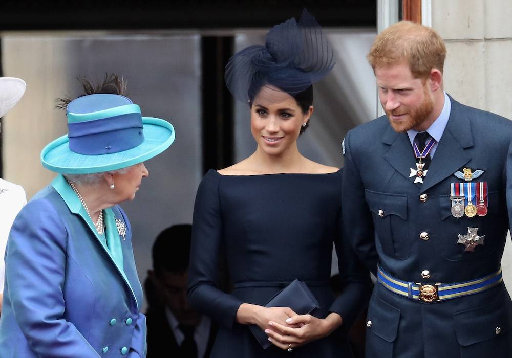 Królowa z Meghan i Harrym (Fot. Getty Images)