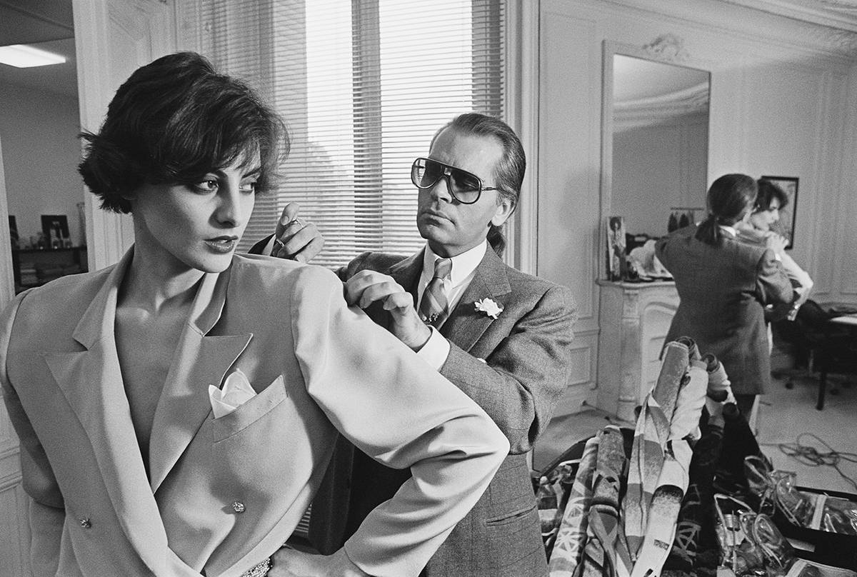 Ines de la Fressange i Karl Lagerfeld (Fot. Pierre Vauthey/Sygma/Sygma via Getty Images)