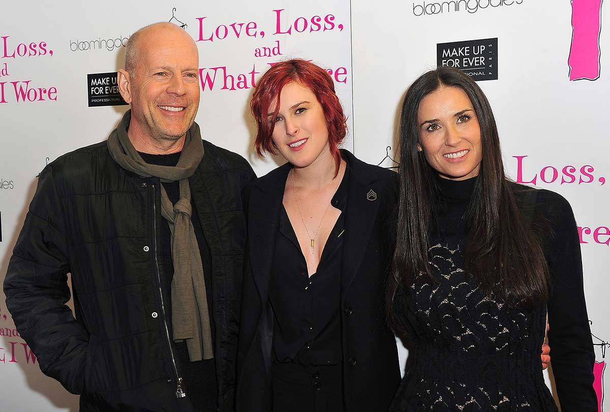 Bruce Willis, Rumer Willis i Demi Moore, 2011 r. (Fot. Getty Images)