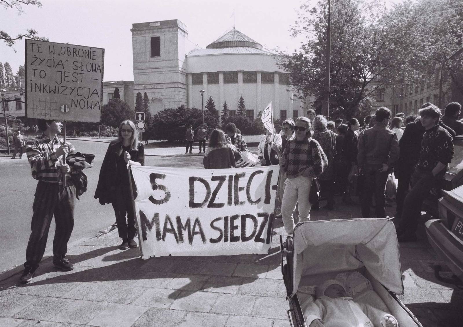 Protesty przeciw zaostrzeniu prawa aborcyjnego, 1989 (Fot. Zenon Zyburtowicz/East News)