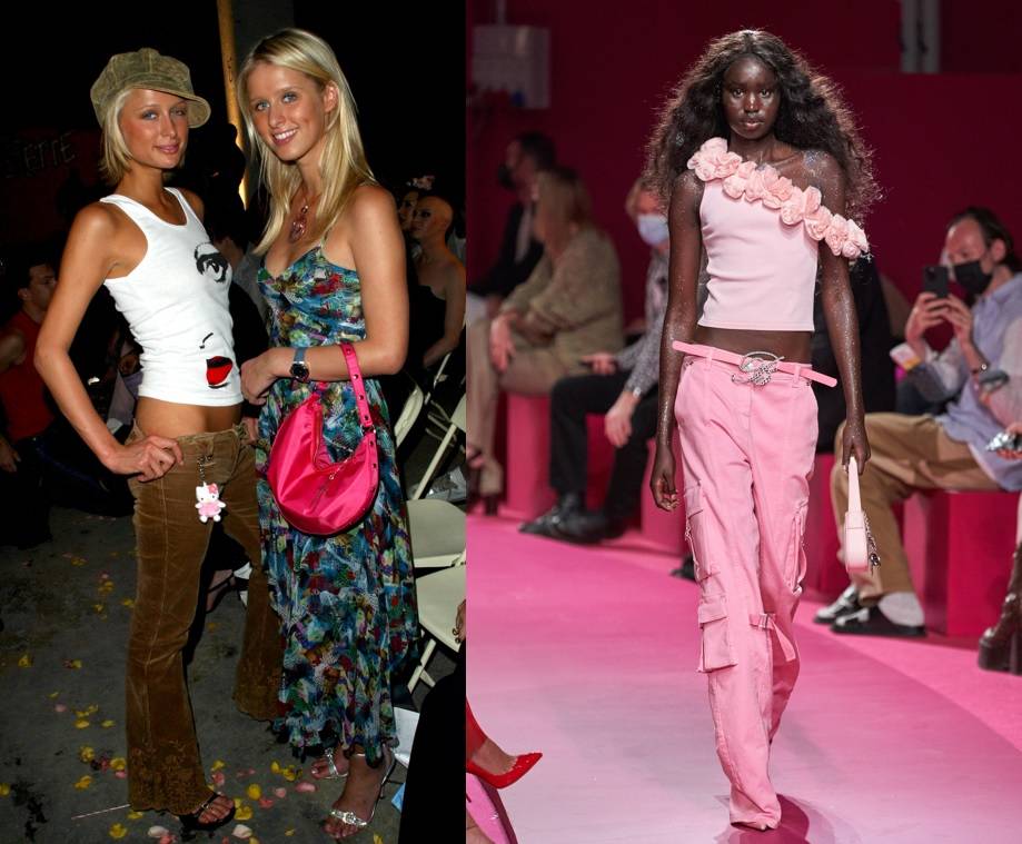 Paris i Nicky Hilton, Blumarine wiosna-lato 2022 / (Fot. Getty Images, materiały prasowe)