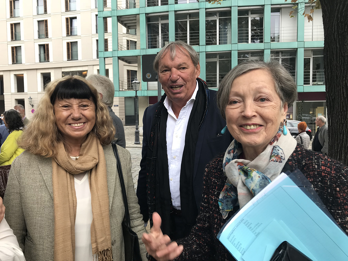 Erika Hoffmann i artysta Braco Dimitrijević z żoną, Drezno 1 września 2018