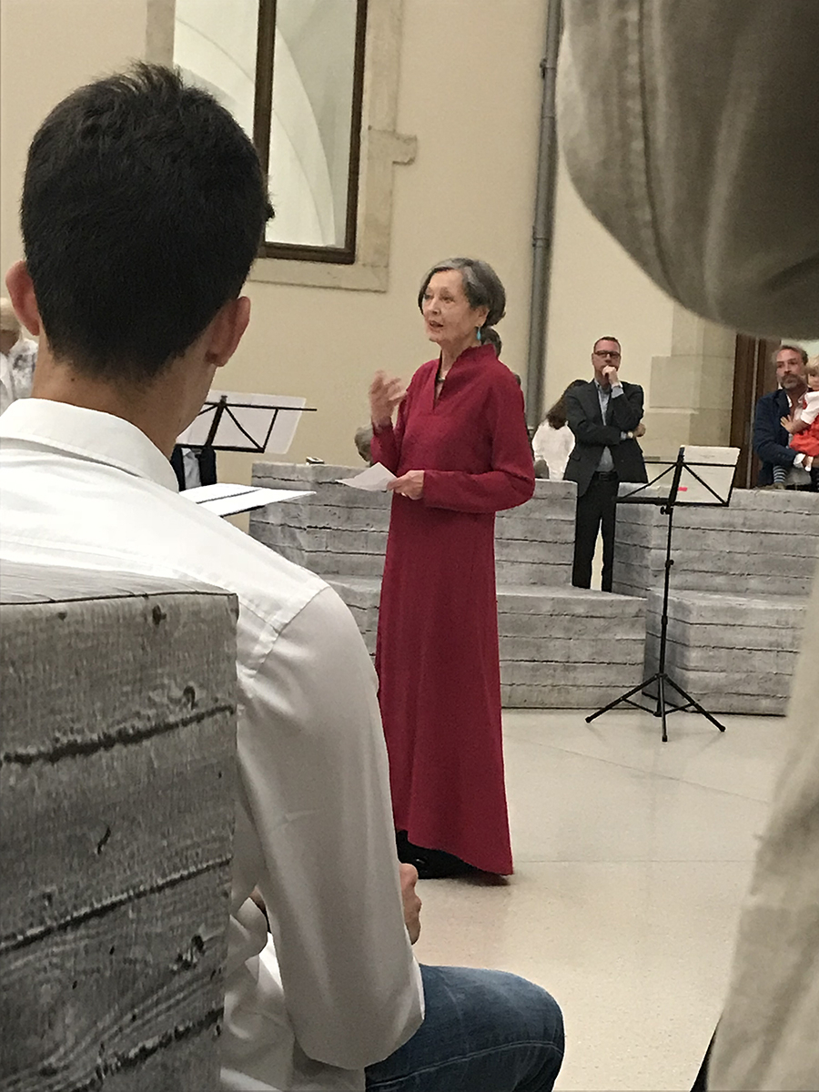 Erika Hoffmann deklaruje swoją darowiznę, Muzeum Albertinum, Drezno 1 wrzesnia 2018