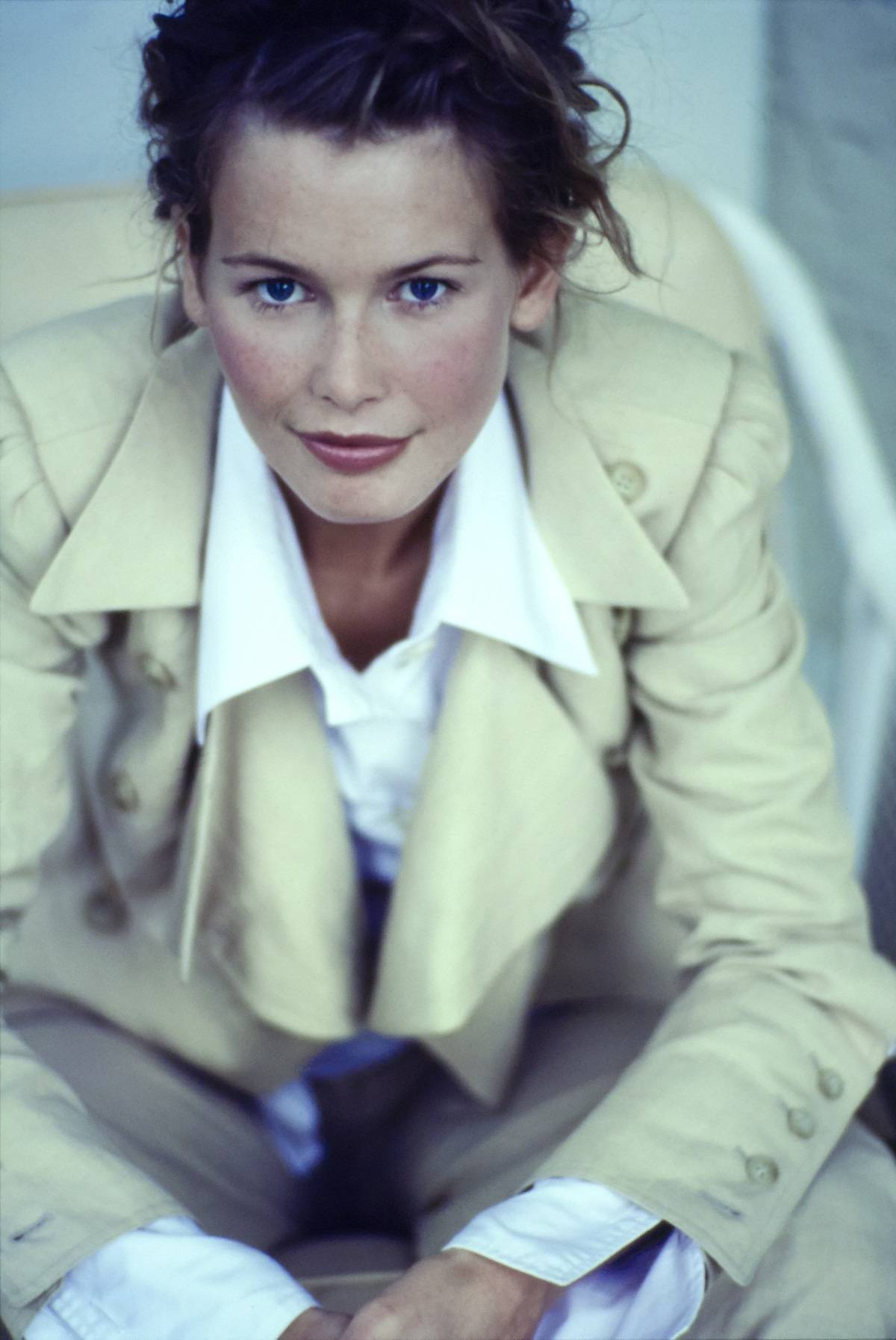 Claudia Schiffer w żakiecie Demeulemeester w Vogueu, 1994 rok