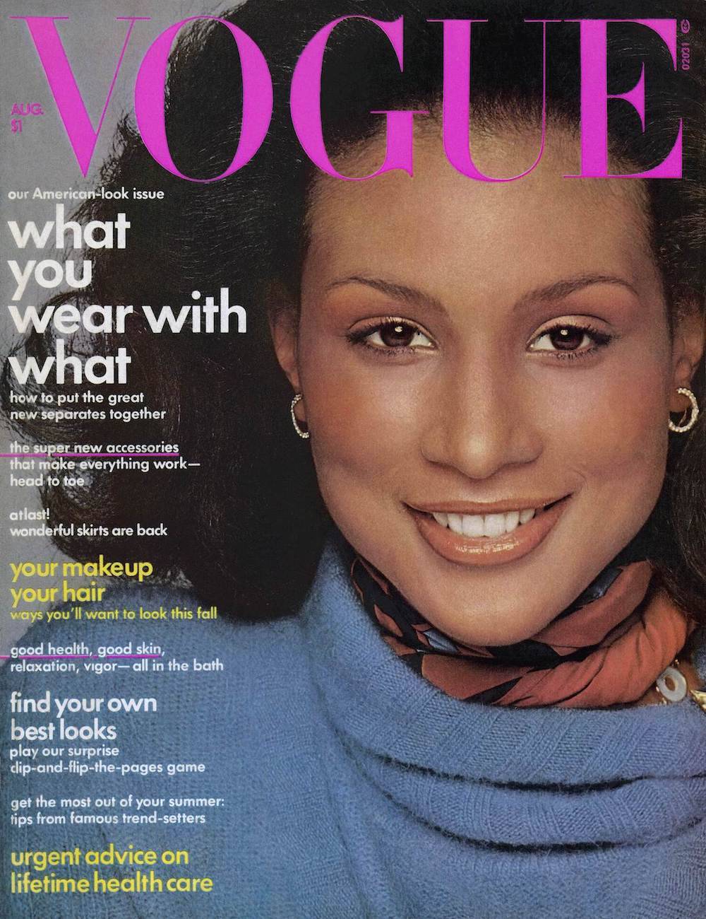 Beverly Johnson na okładce amerykańskiego Voguea, 1974 / Fot. Francesco Scavullo/Condé Nast