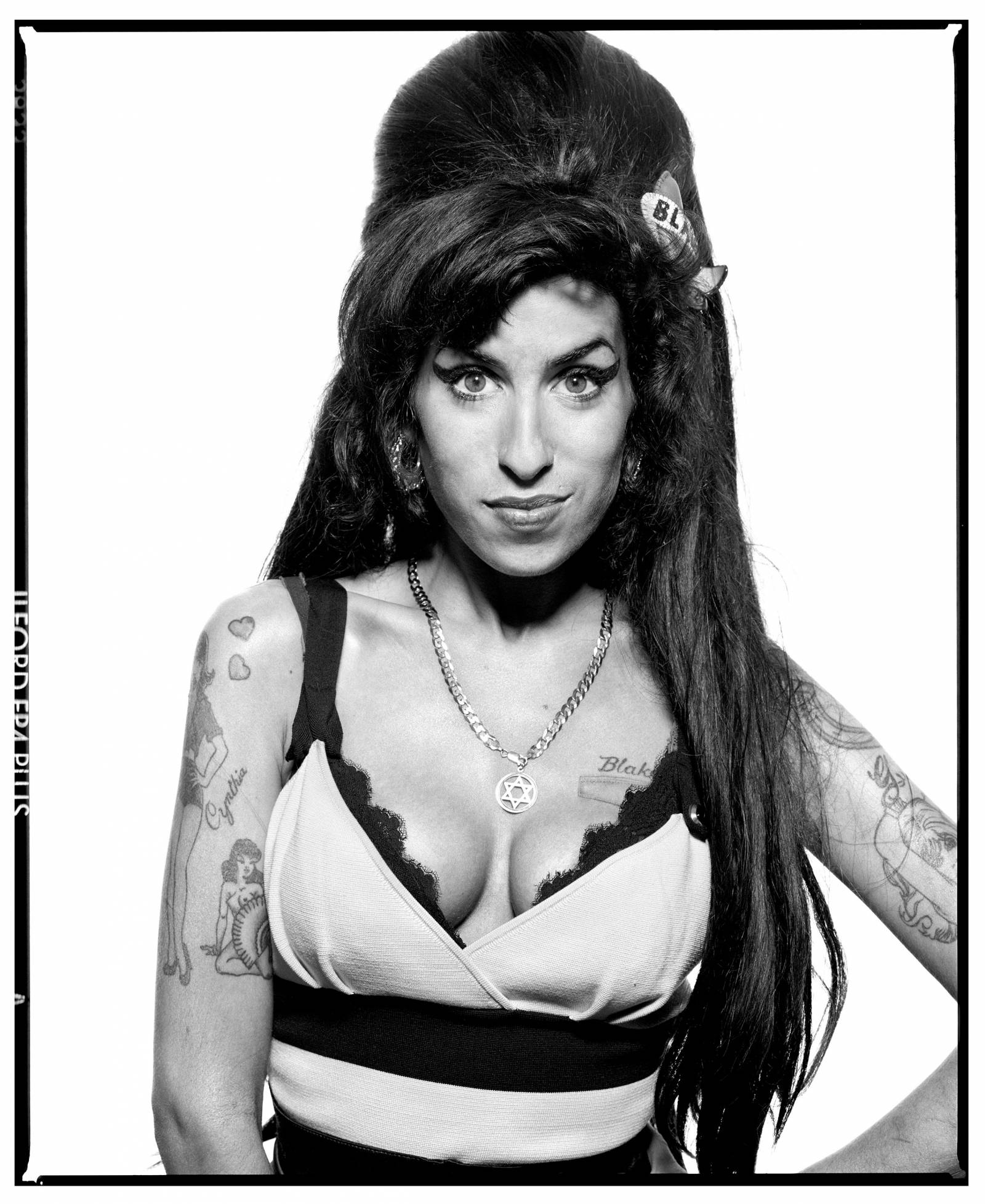 ‘Amy Winehouse backstage at an honorary concert for Nelson Mandelas 90th birthday in Hyde Park, London’, 2008 (©Terry ONeill/Iconic Images)