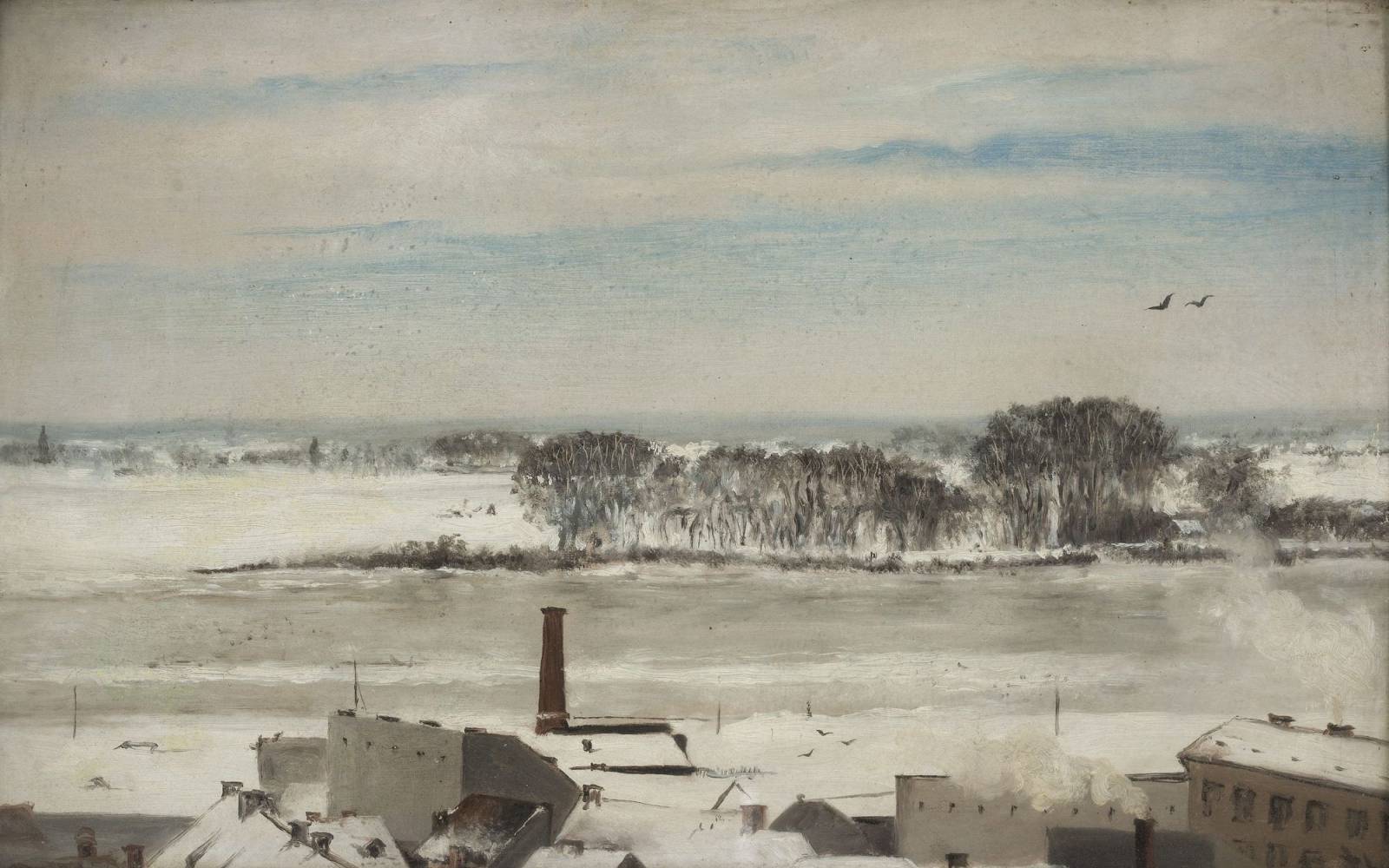 Anna Bilinska-Bohdanowiczowa, Widok-z-okien-konserwatorium znany jako Saska Kępa zimą, 1877 / Fot. materiały prasowe
