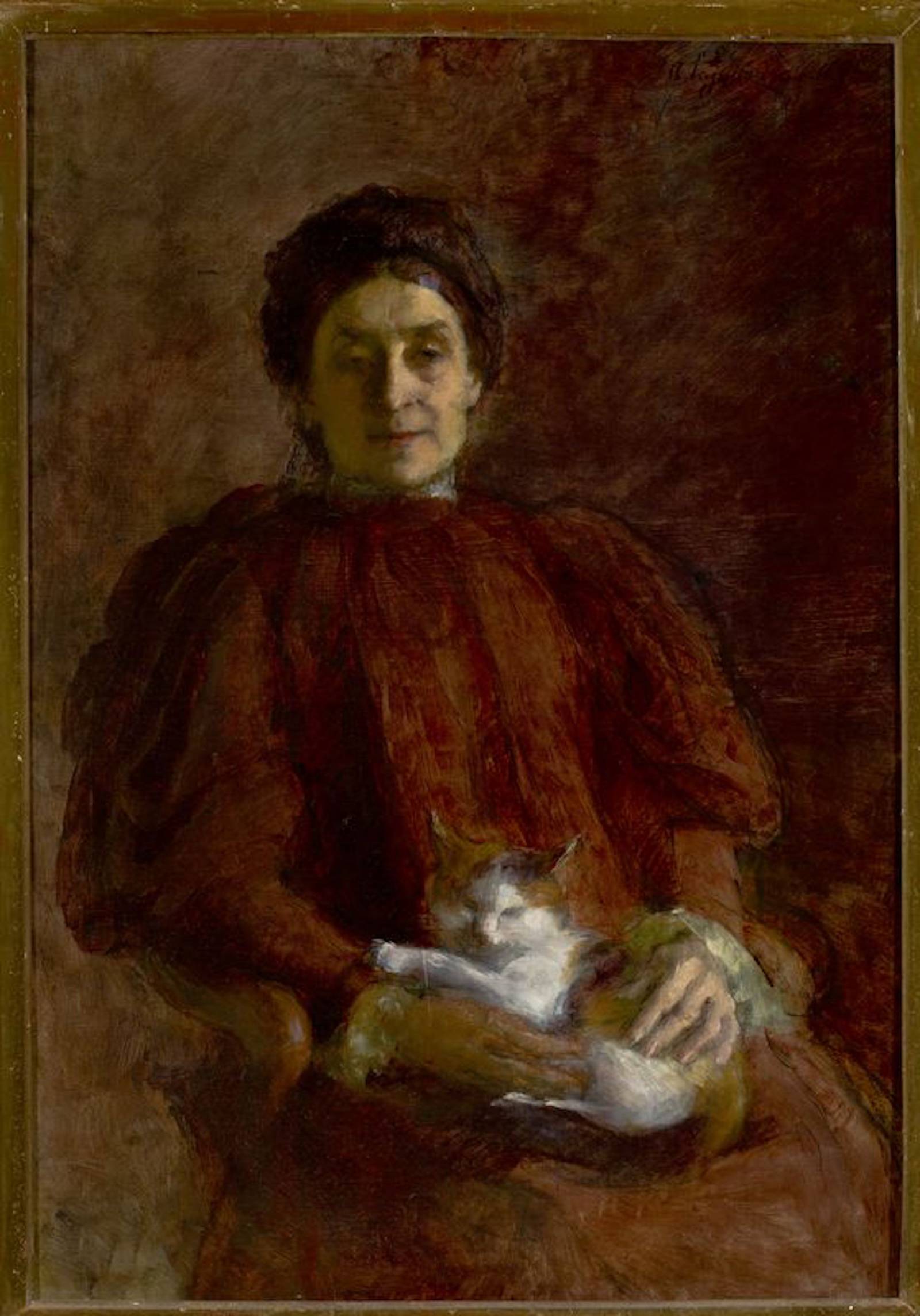 Aniela Pająkówna, Portret kobiety z kotem, 1898 / Fot. materiały prasowe
