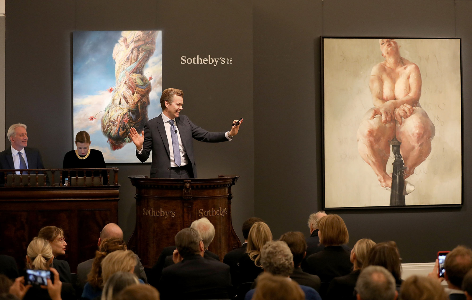 Aukcja w nowojorskim Sothebys (Fot. Getty Images)