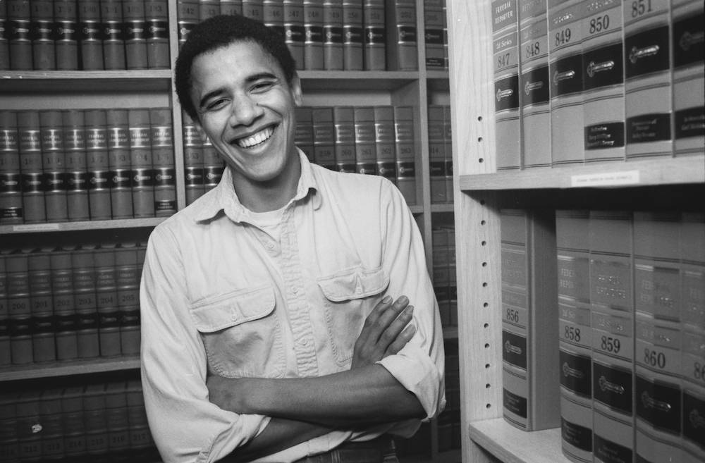 Młody Obama na Harvardzie (Fot. Getty Images)