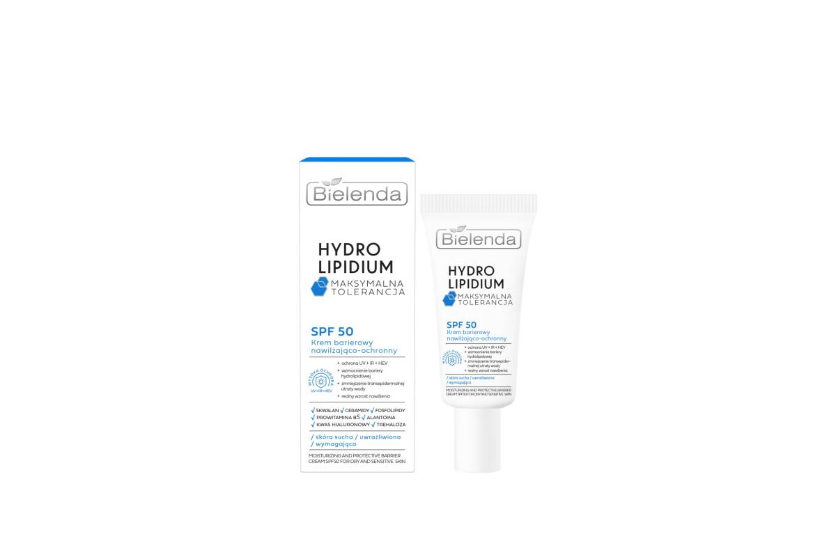 Krem barierowy nawilżająco-ochronny SPF 50 Hydro Lipidium Bielenda