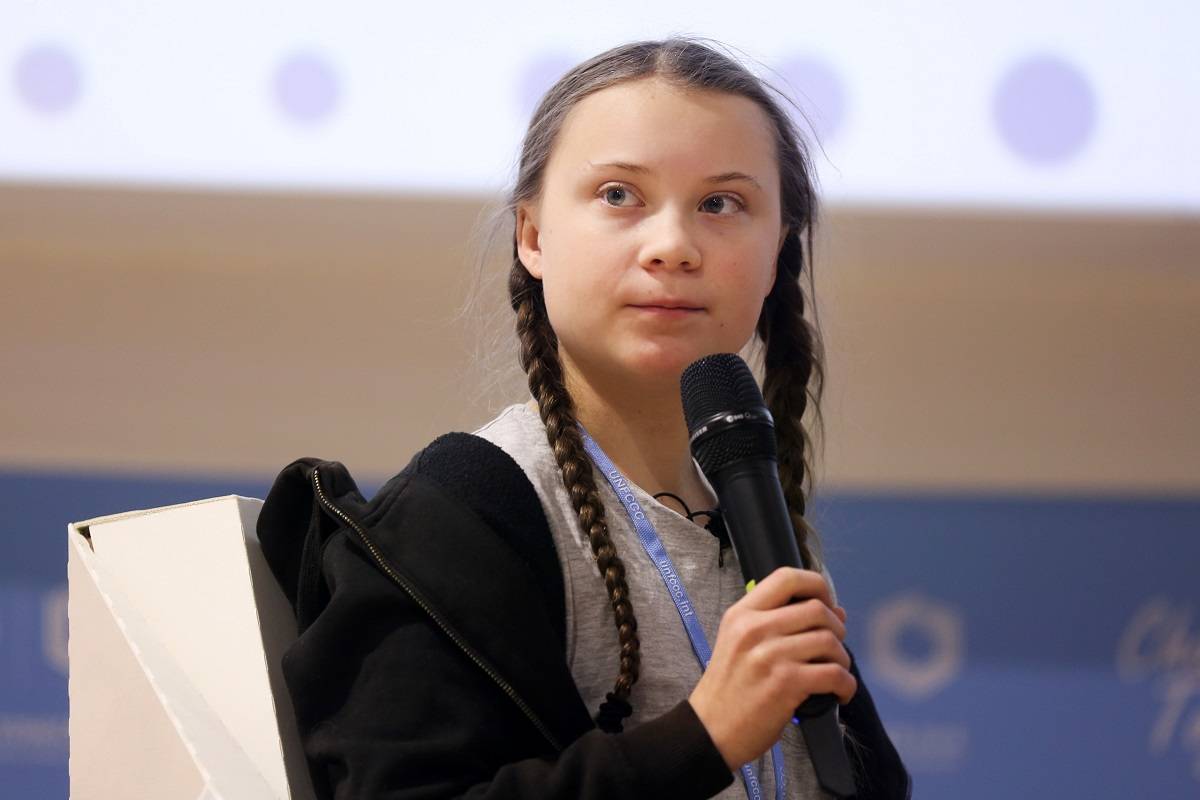 Thunberg podczas szczytu klimatycznego w Katowicach