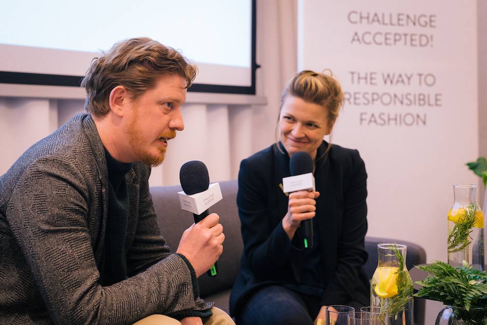 Filip Niedenthal, redaktor naczelny „Vogue Polska” z Anną Piętą (Fot. Grzegorz Pastuszak)