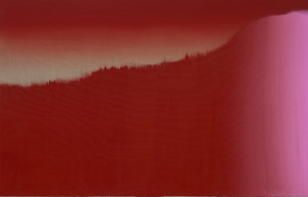 Agata Bogacka, Disagreement 24, 2024, akryl na płótnie, 140 x 220 cm. Dzięki uprzejmości artystki i Gunia Nowik Gallery