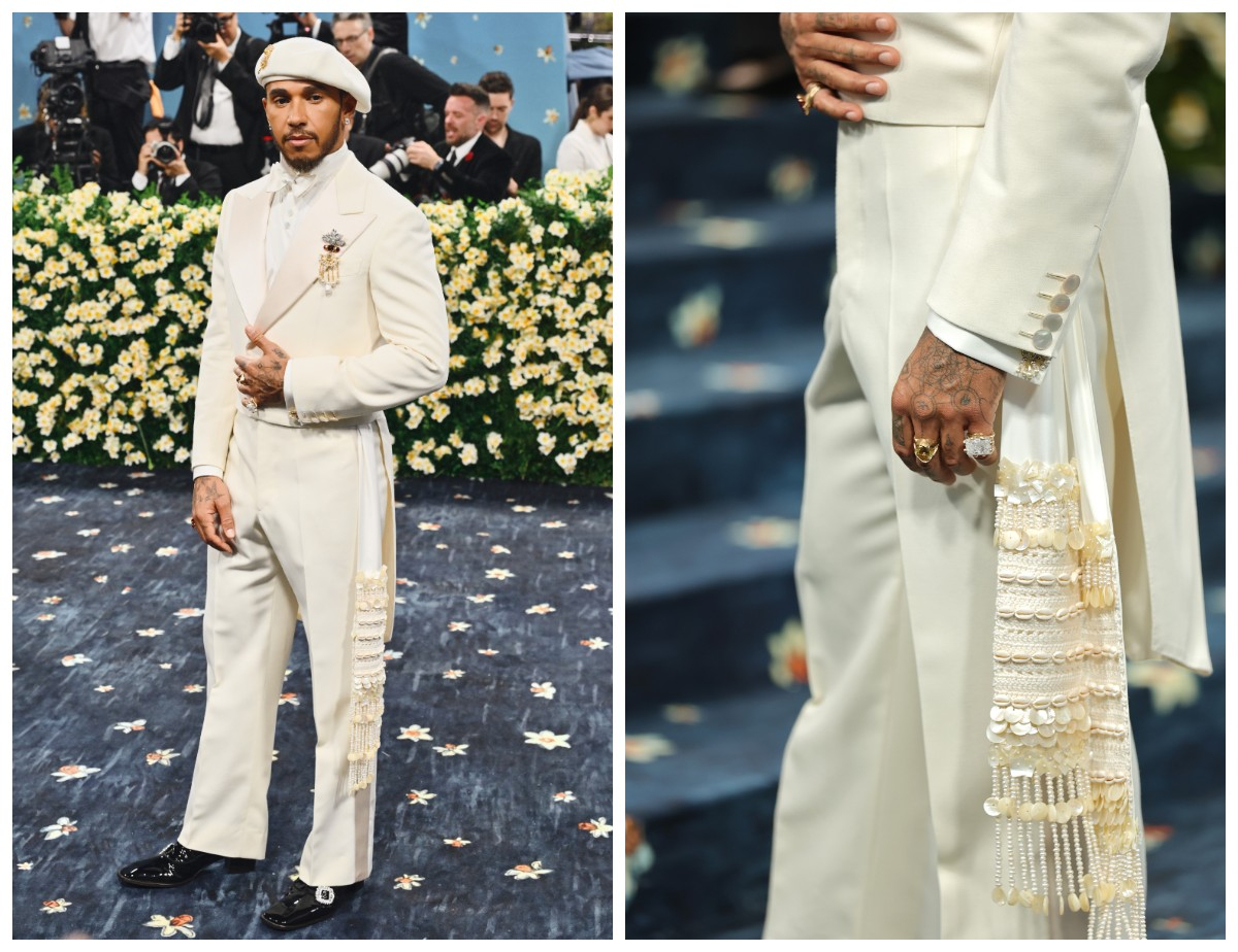 Lewis Hamilton na MET Gali 2025 / (Fot. Michael Buckner/Penske Media via Getty Images)