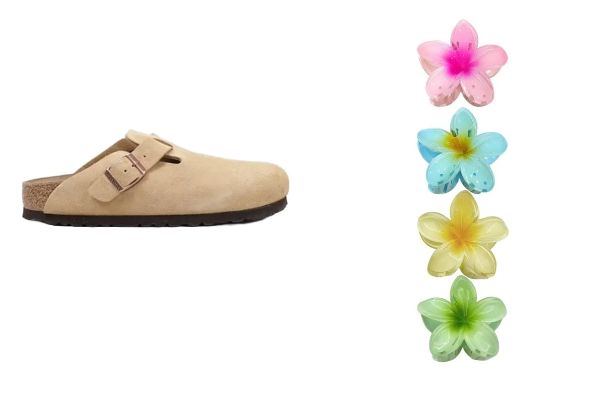 Klapki Birkenstock Boston, spinki LureLuxe (Fot. Materiały prasowe)
