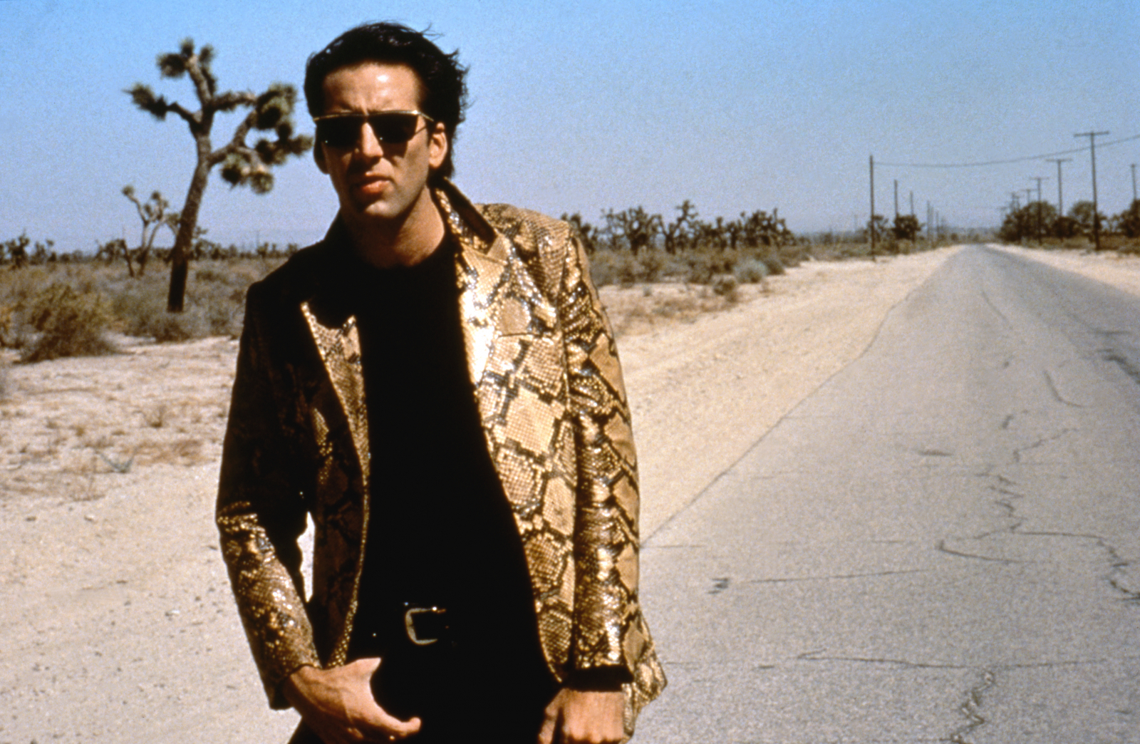 Nicolas Cage na planie filmu „Dzikość serca” Davida Lyncha. (Fot. Sunset Boulevard/Corbis via Getty Images)