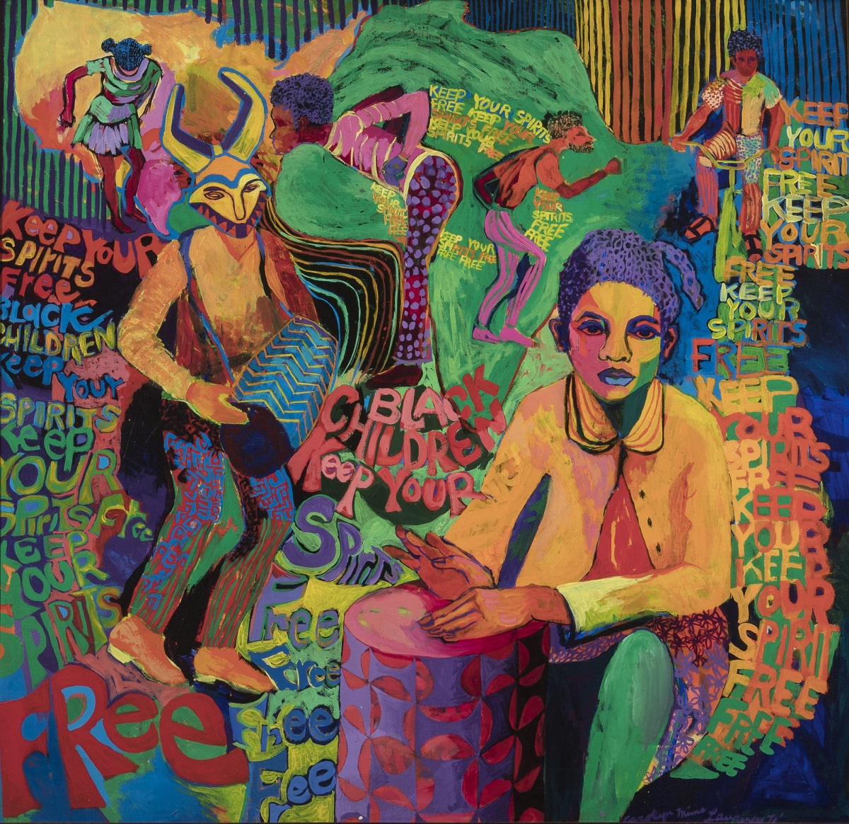 Carolyn Mims Lawrence, „Black Children Keep Your Spirits Free”, 1972