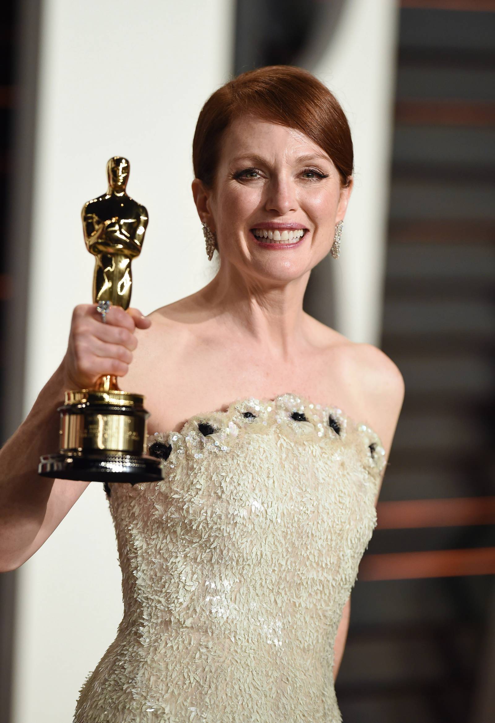 Julianne Moore z pierwszym Oscarem za rolę w filmie „Motyl. Still Alice (Fot. Getty Images)