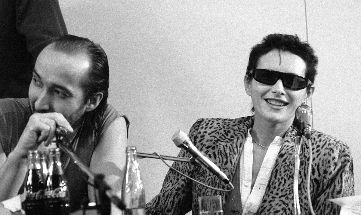 Konferencja prasowa zespołu Maanam, Warszawa 1983 rok (Fot. Miroslaw Stepniak/FOTONOVA, East News)
