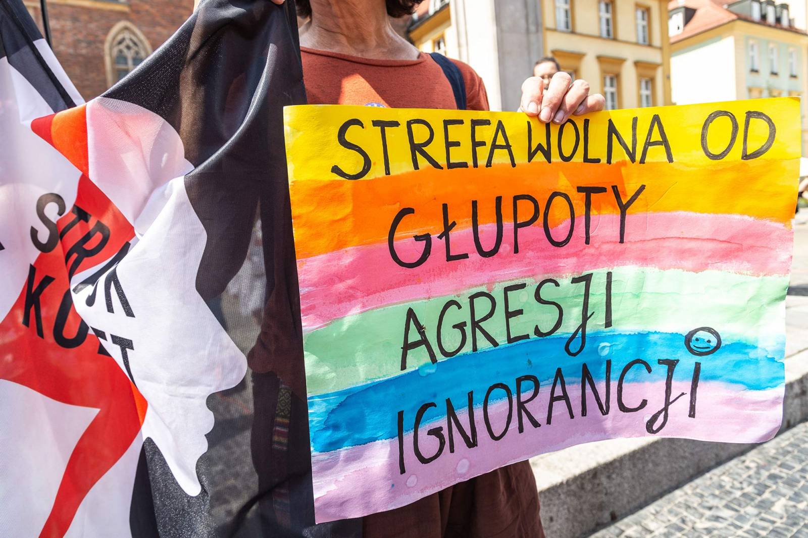 Wrocław, 27.07.2019, Manifestacja solidarności z osobami, które doświadczyly przemocy na Marszu Rownosci w Białymstoku (Fot. Magda Pasiewicz/ East News)