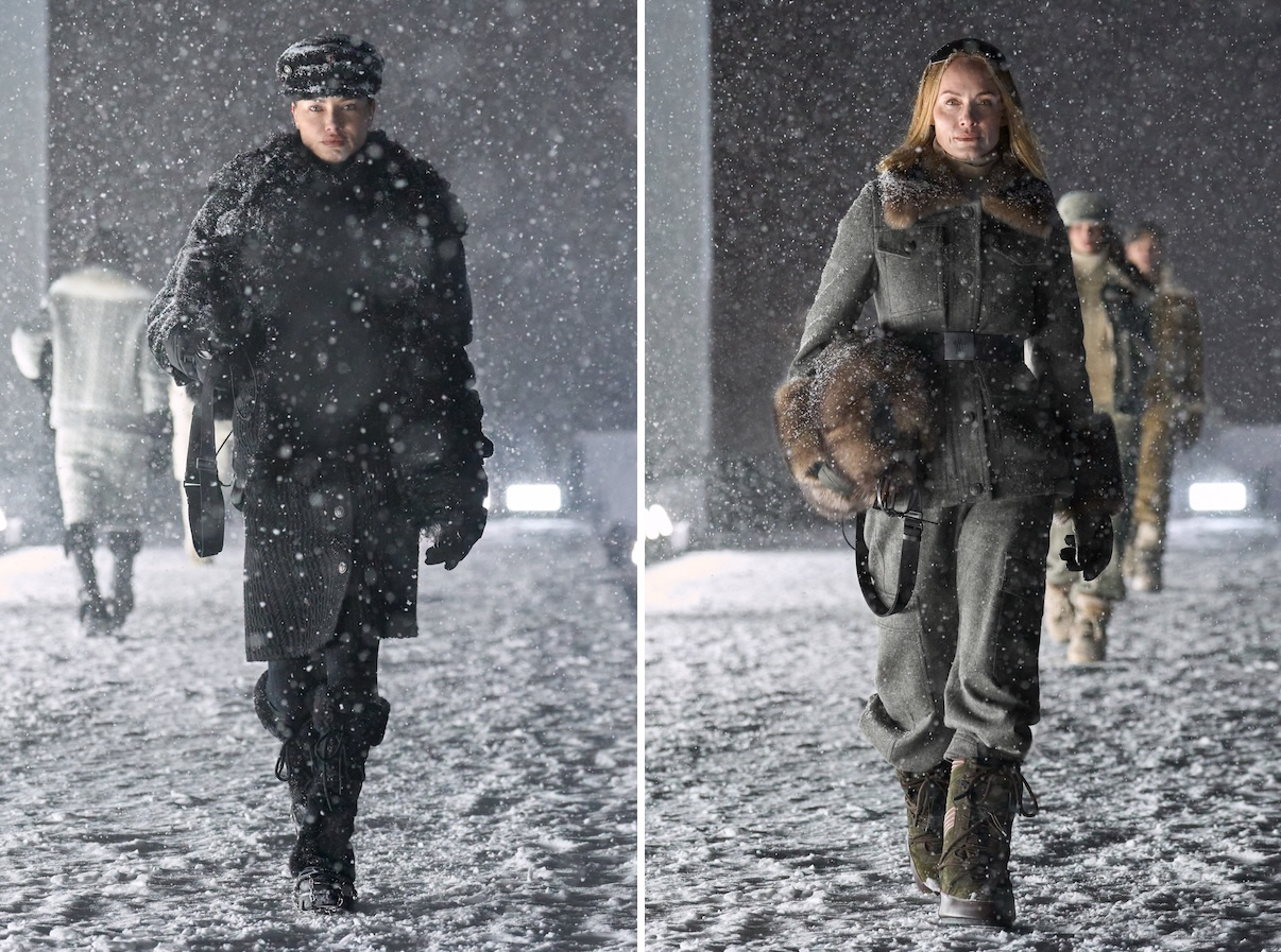 W pokazie wzięły też udział Adriana Lima (look 139) i Amber Valletta (look 57). (Fot. Materiały prasowe Moncler Grenoble)