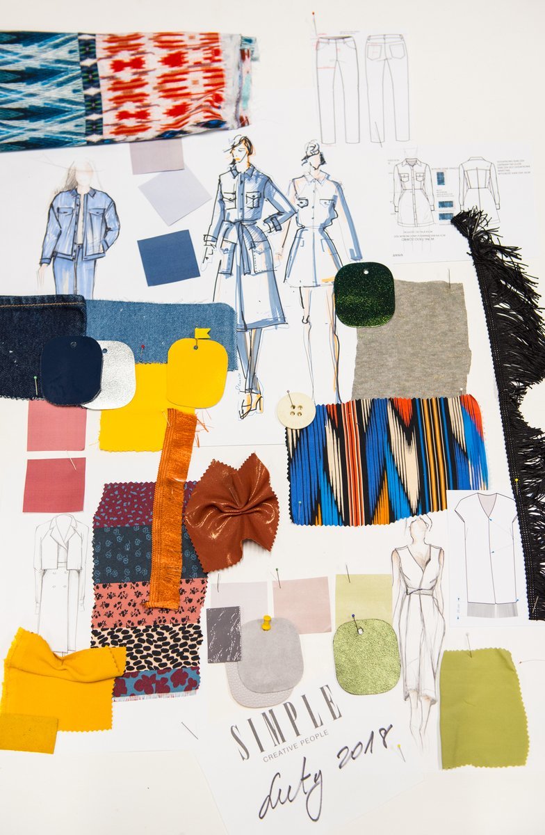 Mood board kolekcji Simple wiosna-lato 2018 (Fot. materiały prasowe)