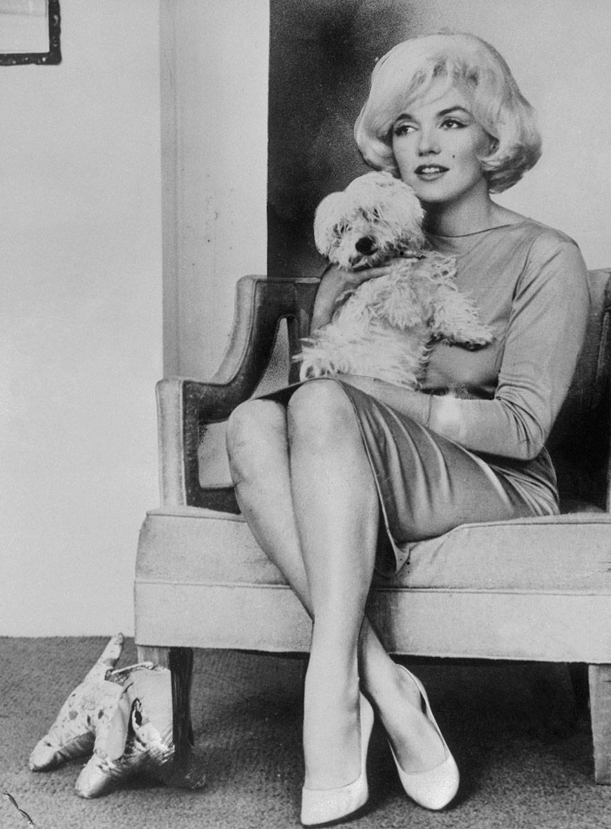 Monroe na zdjęciu w swoich charakterystycznych czółenkach Ferragamo w 1955 roku (Fot. Getty Images)