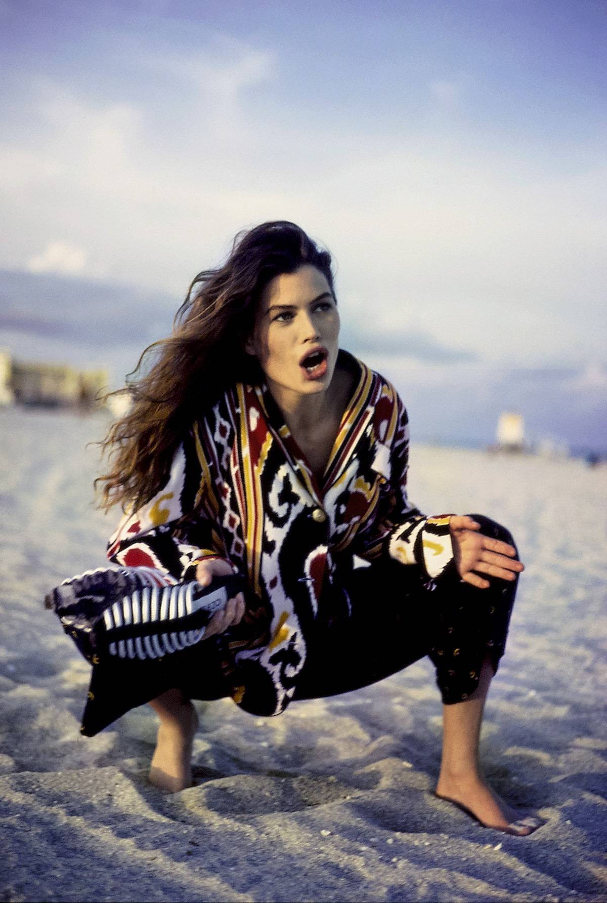 Carre Otis w amerykańskim Vogueu, 1989