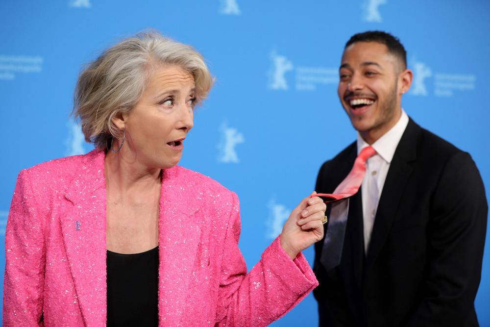 Emma Thompson i Daryl McCormack na konferencji „Powodzenia, Leo Grande” (Fot. Getty Images)