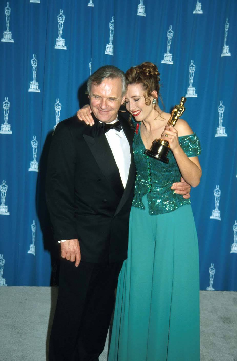 65. gala rozdania Oscarów. Anthony Hopkins i Emma Thompson (Fot. Getty Images)