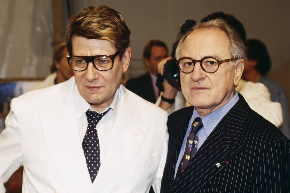 Yves Saint Laurent i Pierre Bergé w 1993 roku (Fot. Getty Images)