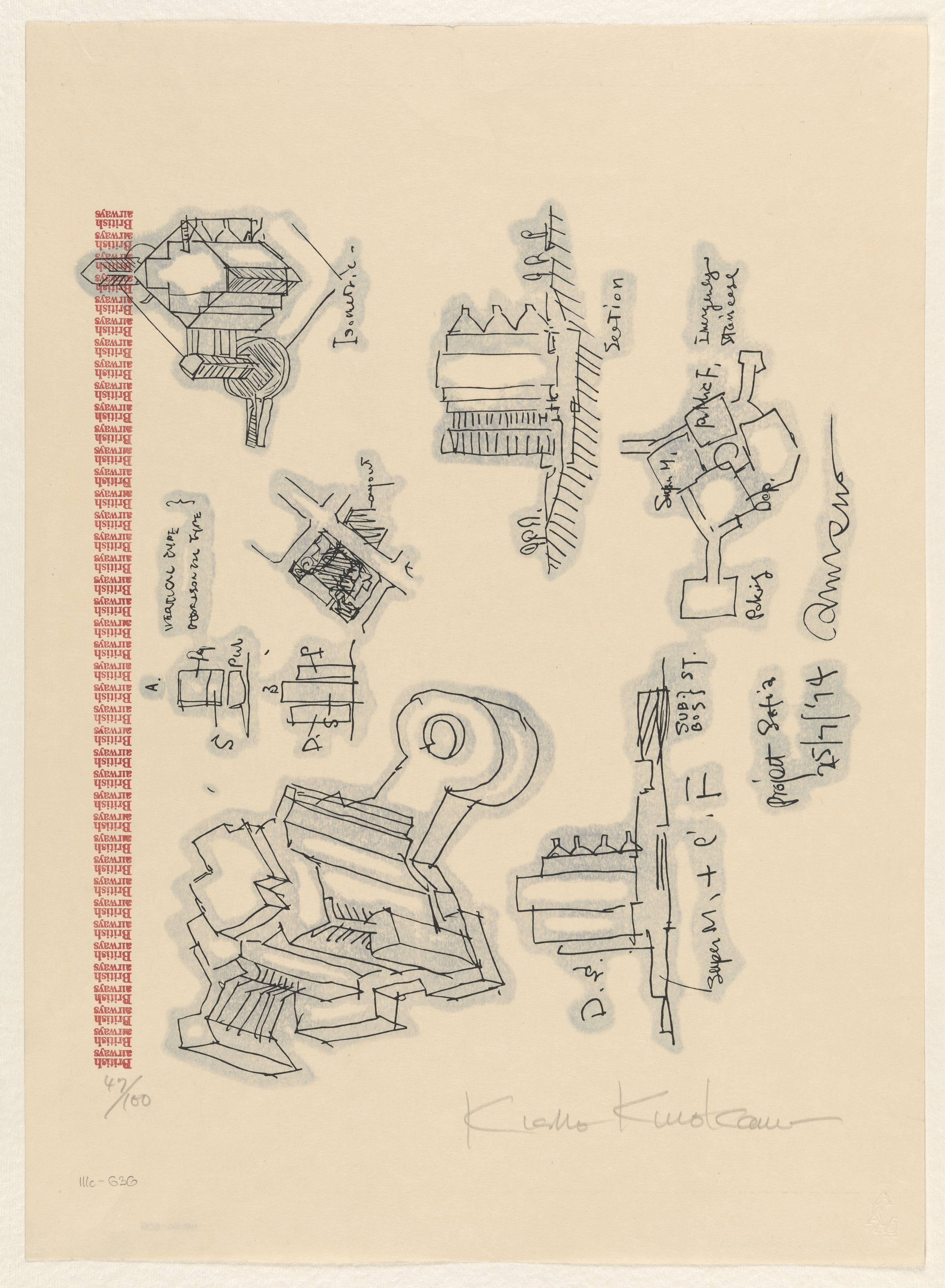 Kisho Kurokawa, z serii “Architecture in the World of Image”, 1981 (Muzeum Architektury we Wrocławiu)