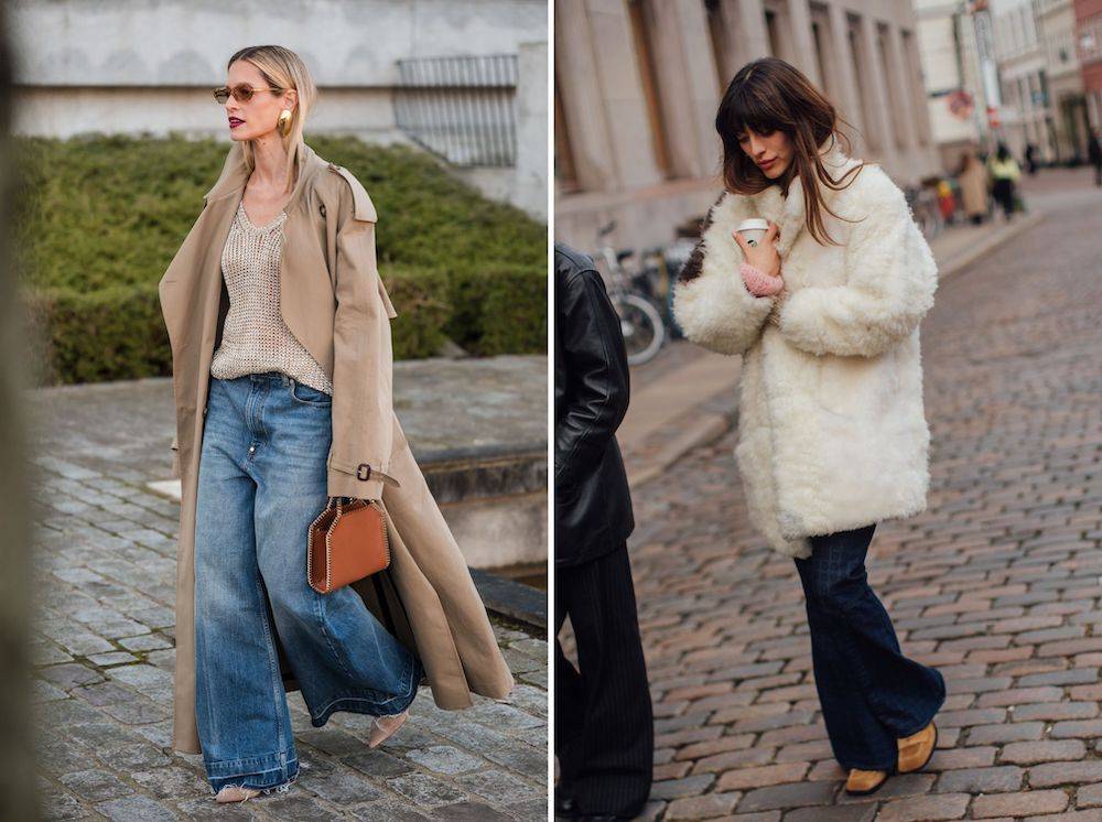 Co uczyni baggy jeans eleganckimi? Nawiązania do stylu boho. Dlatego spodnie z szeroką nogawką noście z zamszowymi kozakami (Fot. Spotlight. Launchmetrics, Claudio Lavenia/Getty Images)